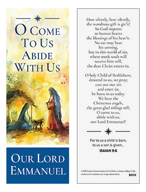Abide with Us Christmas Bookmark (Set of 25)
