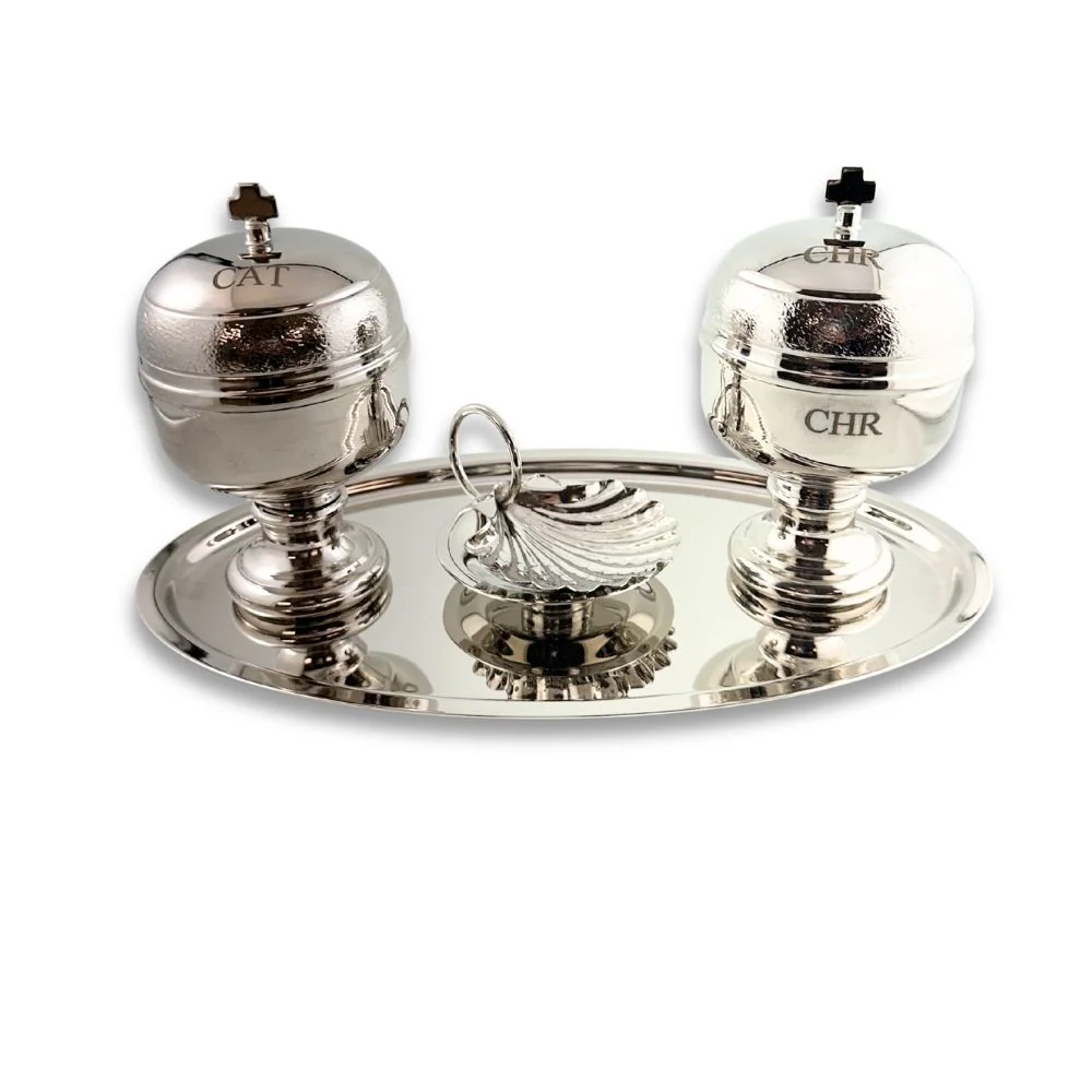 Baptismal set Nickel finish