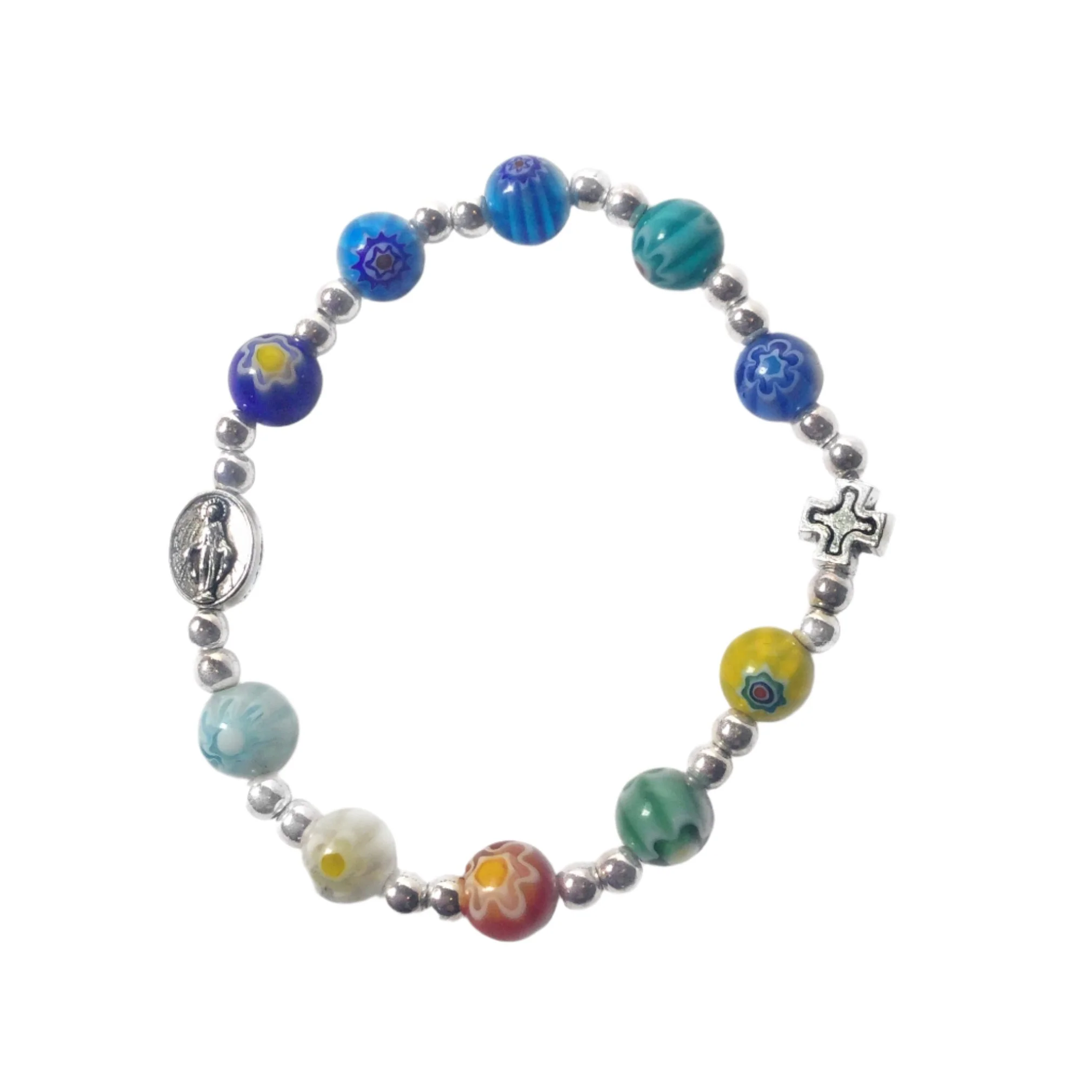 Imitation Murano bracelet on elastic