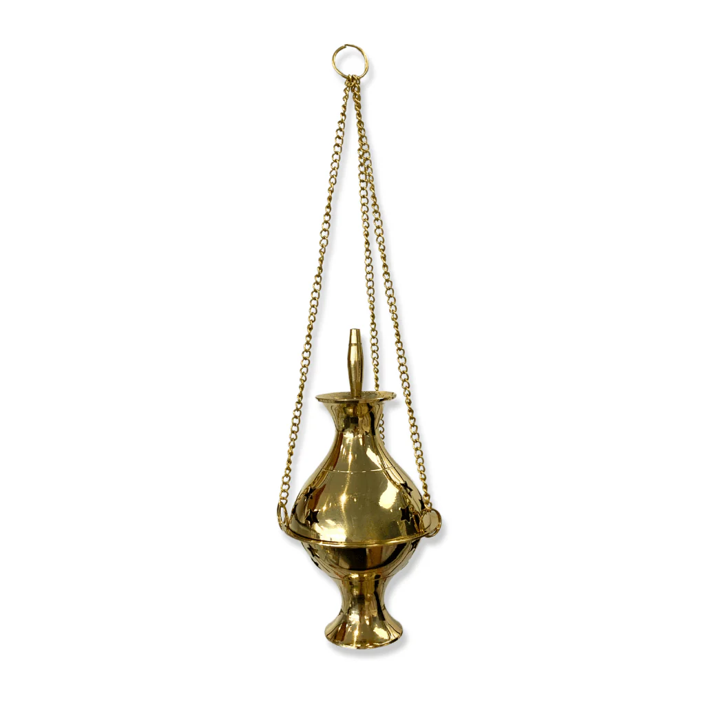 Brass burner on chains 7.5"