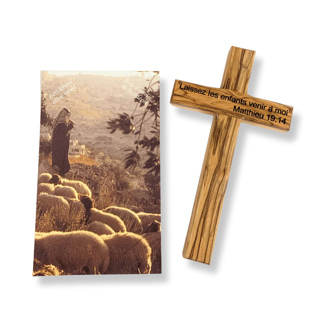 Wooden Cross "Leave The Children"