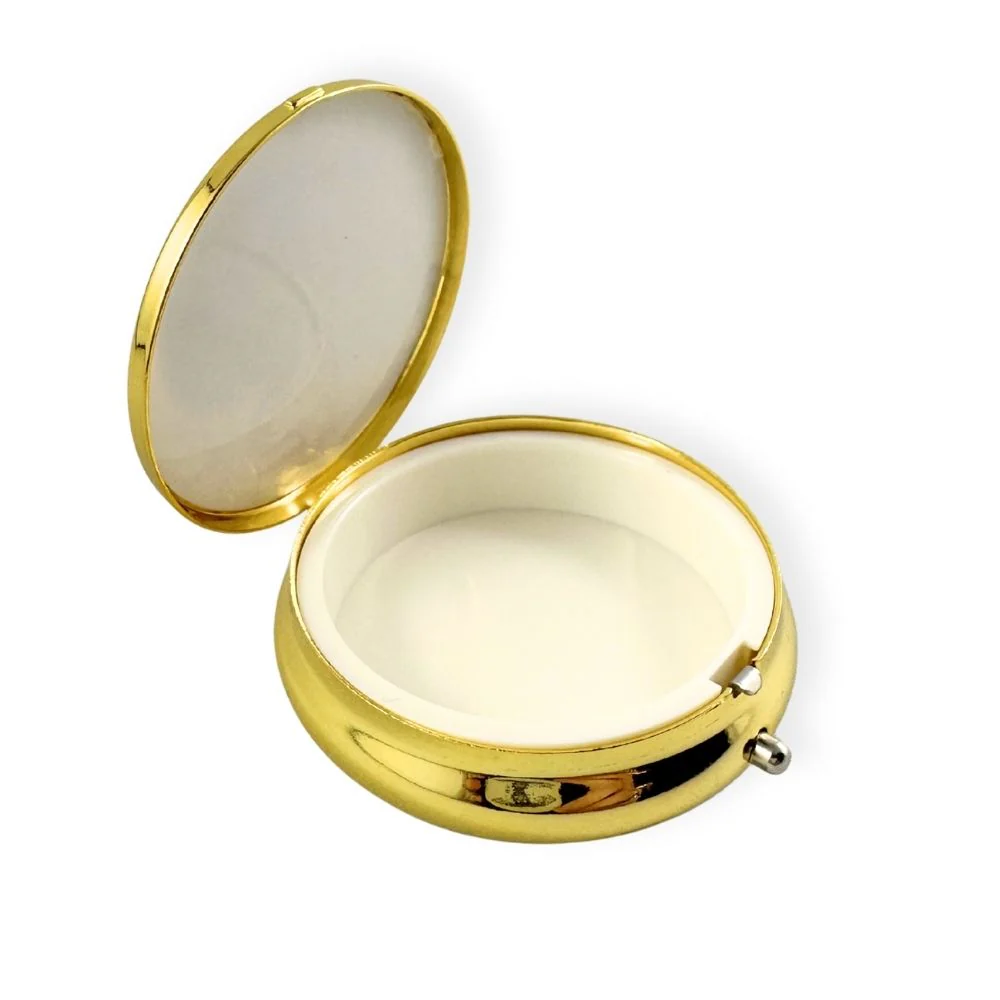 Golden pyx for communion host blue model - Image 3