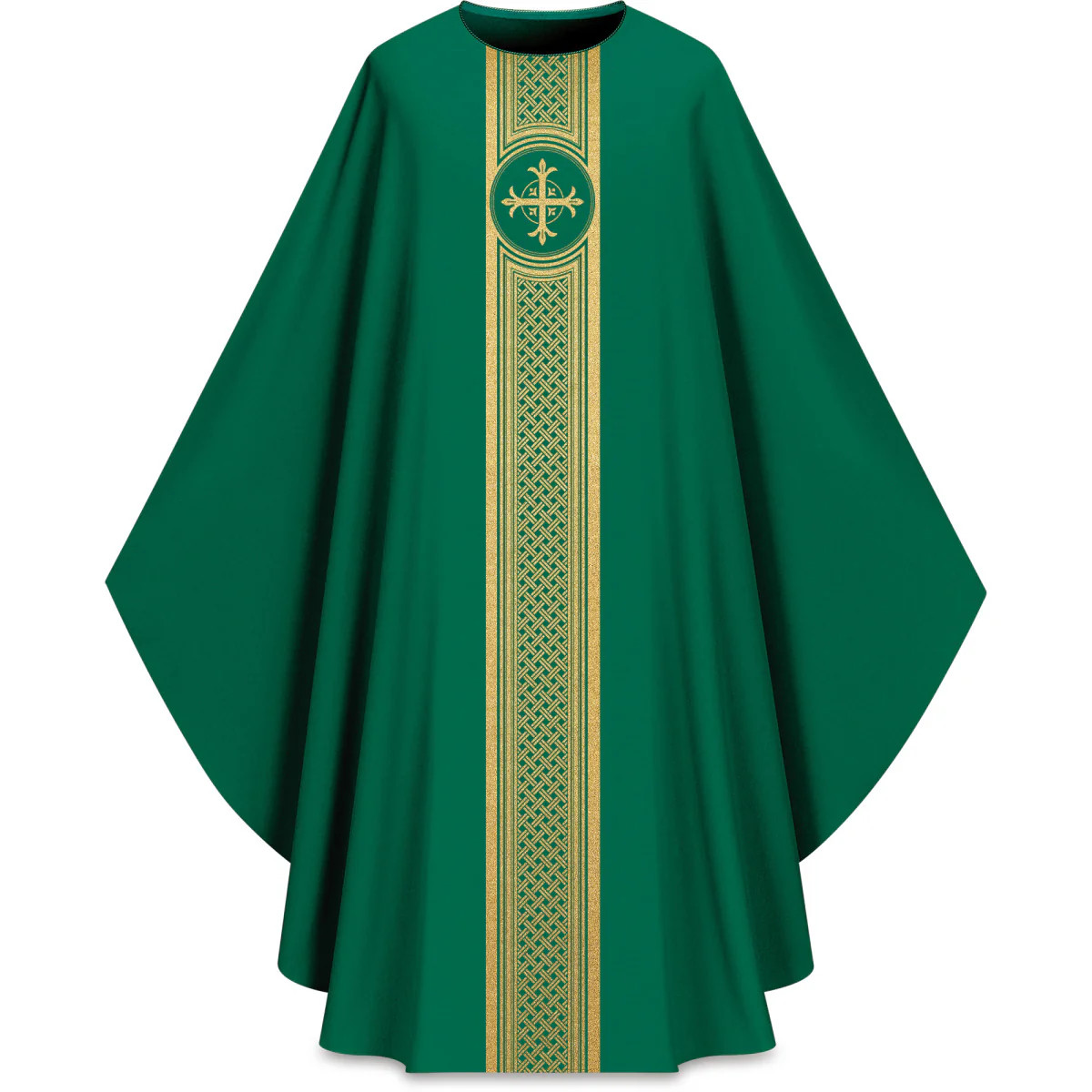 Green and gold chasuble