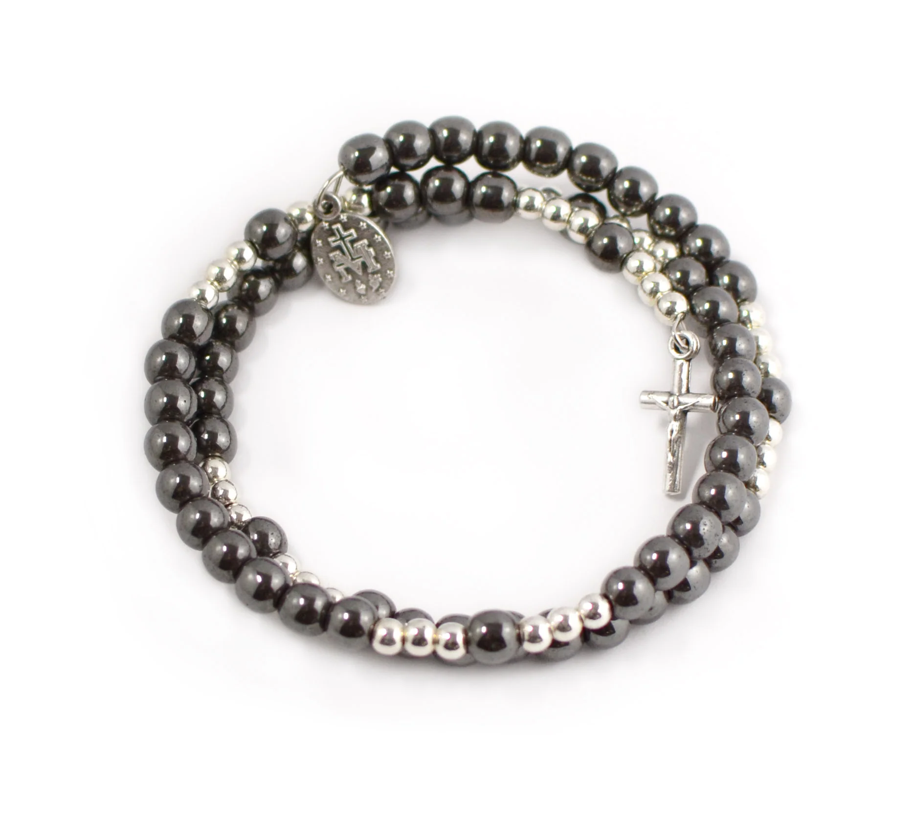 Hematite Rosary Bracelet