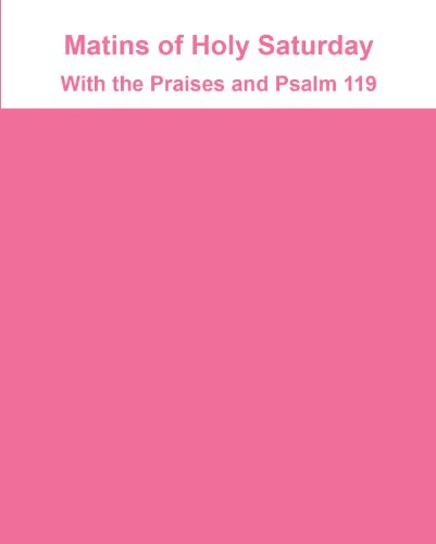 Matins of Holy Saturday