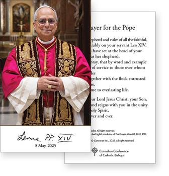 Pope Leo XIV - Prayer card, Pack of 25