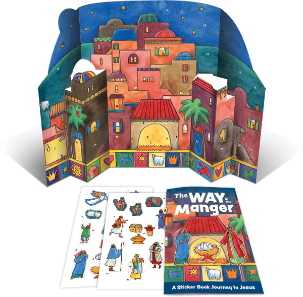 The Way to the Manger Stand-up Centerpience and Stickers